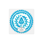 Sicily Teal Decorative Double-Sided Paper Coasters